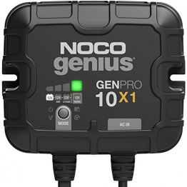 NOCO Genius GENPRO10X1, 1-Bank, 10-Amp (10-Amp Per Bank) Fully-Automatic Smart Marine Charger, 12V Onboard Battery Charger, Battery Maintainer and Battery Desulfator with Temperature Compensation - 1