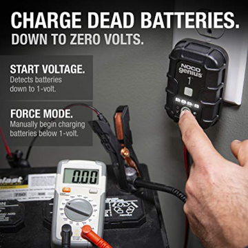 NOCO GENIUS1, 1-Amp Fully-Automatic Smart Charger, 6V and 12V Battery Charger, Battery Maintainer, Trickle Charger, and Battery Desulfator with Temperature Compensation - 3