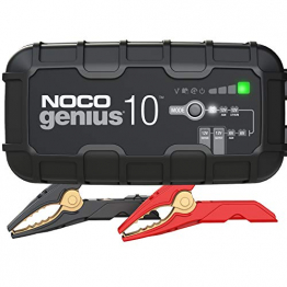 NOCO GENIUS10, 10-Amp Fully-Automatic Smart Charger, 6V and 12V Battery Charger, Battery Maintainer, Trickle Charger, and Battery Desulfator with Temperature Compensation - 1
