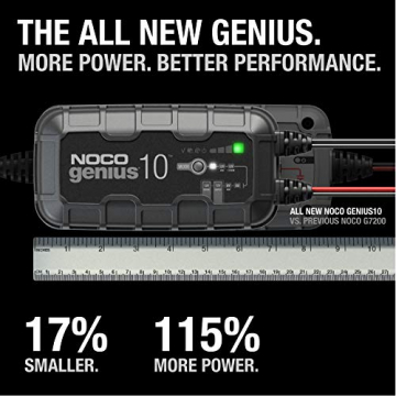 NOCO GENIUS10, 10-Amp Fully-Automatic Smart Charger, 6V and 12V Battery Charger, Battery Maintainer, Trickle Charger, and Battery Desulfator with Temperature Compensation - 4