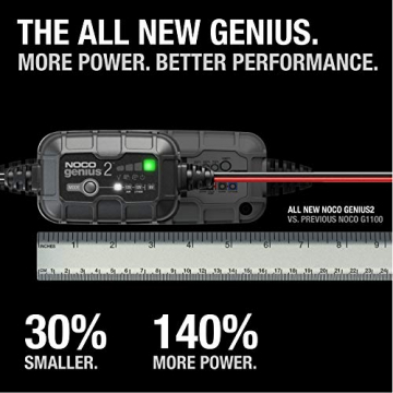 NOCO GENIUS2, 2-Amp Fully-Automatic Smart Charger, 6V and 12V Battery Charger, Battery Maintainer, Trickle Charger, and Battery Desulfator with Temperature Compensation - 3