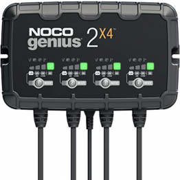 NOCO GENIUS2X4, 4-Bank, 8-Amp (2-Amp Per Bank) Fully-Automatic Smart Charger, 6V And 12V Battery Charger, Battery Maintainer, Trickle Charger, And Battery Desulfator With Temperature Compensation - 1