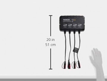 NOCO GENIUS2X4, 4-Bank, 8-Amp (2-Amp Per Bank) Fully-Automatic Smart Charger, 6V And 12V Battery Charger, Battery Maintainer, Trickle Charger, And Battery Desulfator With Temperature Compensation - 6
