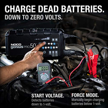 NOCO GENIUSPRO50, 50-Amp Fully-Automatic Professional Smart Charger, 6V, 12V and 24V Battery Charger, Battery Maintainer, Power Supply, And Battery Desulfator With Temperature Compensation - 4