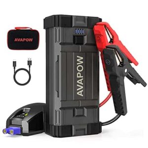 AVAPOW Jump Starter 2000A Peak 18000mAh Portable Battery Jump Starter for Car with Dual USB Quick Charge 3.0(Up to 8.0L Gas or 6.5L Diesel),12V Jump Box,Compact Lithium Car Power Pack - 1