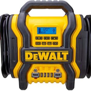 Dewalt DXAEPS14 1600 Peak Battery Amp 12V Automotive Jump Starter/Power Station with 500 Watt AC Power Inverter, 120 PSI Digital Compressor, and USB Power - 1