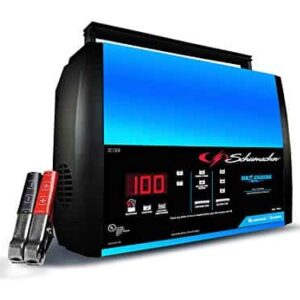 Schumacher Fully Automatic Battery Charger, Maintainer, and Auto Desulfator with Battery Detection – 15 Amp/3 Amp, 6V/12V - For Cars, Trucks, SUVs, Marine, RV Batteries - 1