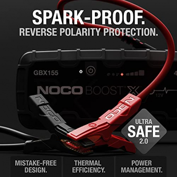 NOCO Boost X GBX155 4250A 12V UltraSafe Portable Lithium Jump Starter, Car Battery Booster Pack, USB-C Powerbank Charger, And Jumper Cables For Up To 10.0-Liter Gas And 8.0-Liter Diesel Engines - 4