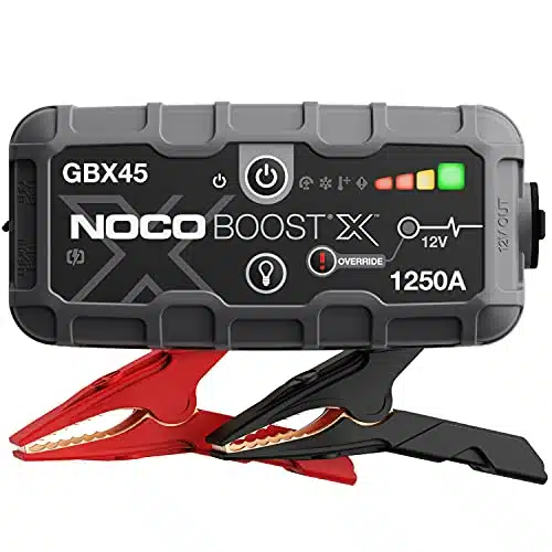 NOCO Boost X GBX45 1250A 12V UltraSafe Portable Lithium Jump Starter, Car Battery Booster Pack, USB-C Powerbank Charger, and Jumper Cables for Up to 6.5-Liter Gas and 4.0-Liter Diesel Engines - 1