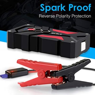 BIUBLE Car Battery Starter, 1000A Peak 12800mAh 12V Car Auto Jump Starter Power Pack with USB Quick Charge 3.0 (Up to 7L Gas or 5.5L Diesel Engine) - 4