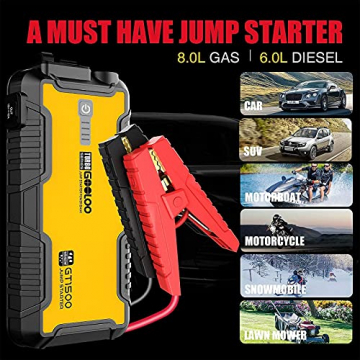 GOOLOO 1500A & 4000A Car Battery Charger Jump Starter,12V Automotive Jump Box with USB Quick Charge and Type C Port for Up to 10.0L Diesel Engine & All Gas - 6