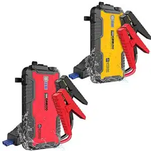 Gooloo 1500A Portable Car Jump Starter for Up to 8.0L Gas or 6.0L Diesel Engine,12V Lithium Car Battery Starter Power Pack,Red&Yellow - 1