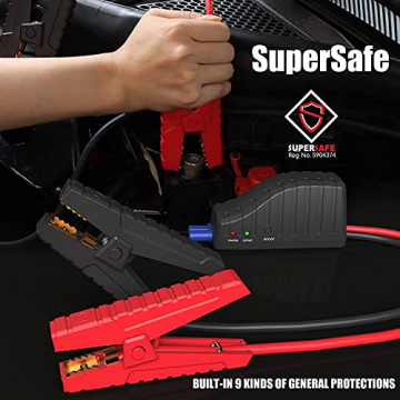 GOOLOO Jump Starter 1200A Peak Car Starter 12V SuperSafe Lithium Jump Box, Battery Booster Pack, Portable Power Bank Charger, and Jumper Cables for Up to 7.0L Gas or 5.5L Diesel Engine - 3