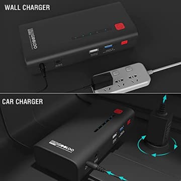 GOOLOO Jump Starter 1200A Peak Car Starter 12V SuperSafe Lithium Jump Box, Battery Booster Pack, Portable Power Bank Charger, and Jumper Cables for Up to 7.0L Gas or 5.5L Diesel Engine - 4