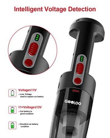 GOOLOO Car Vacuum Cleaner High Power 8000PA Strong Suction Handheld Portable Corded Small Vacuum DC 12V for Quick Car Cleaning - 5